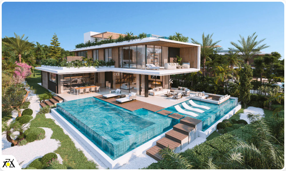 زیباترین نمای ساختمان ویلایی 